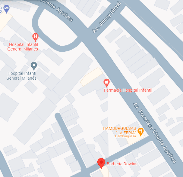 Imagen de la localización geográfica de la Barbería Dowins mobile version